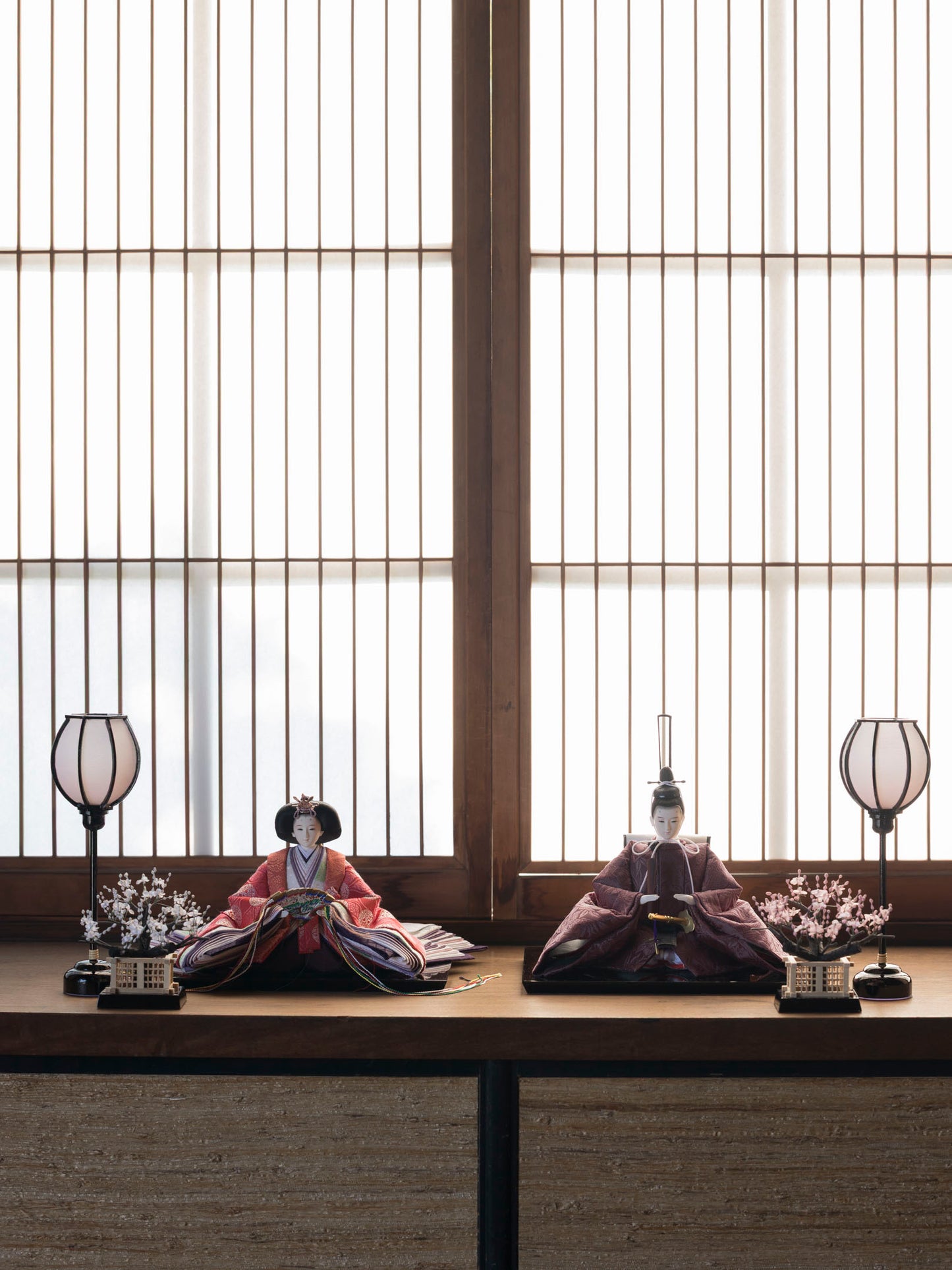 The Phoenix in Paulownia & The Facing Cranes